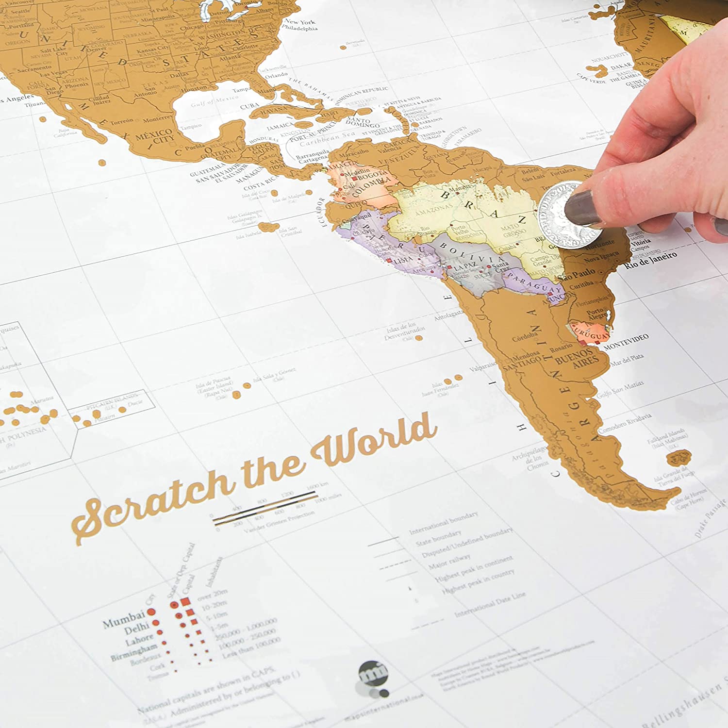 Idea Regalo Scratch Map Cartina Geografica da Grattare