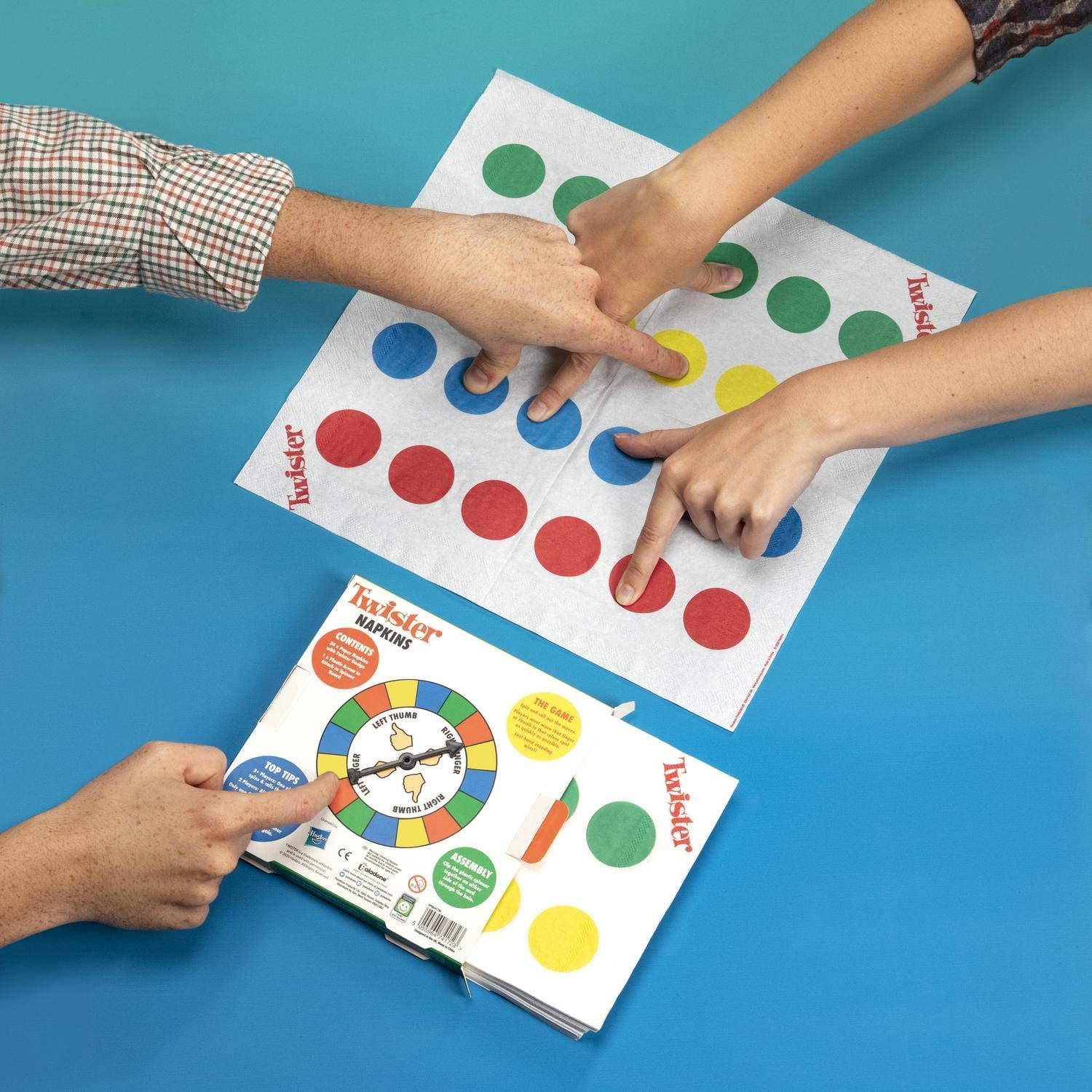 Idea Regalo Tovaglioli per Giocare a Twister con le Dita