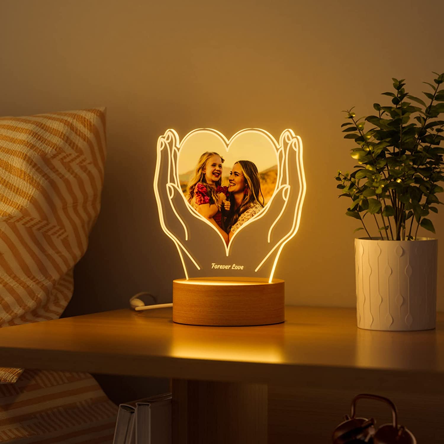 Balkwan Lapada Luna, 3D Stapa LED Luna Lapada Toccare Controllo con Interfaccia di Ricarica
